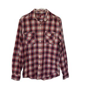 Arizona Men's Small Long Sleeve Shirt Flannel Plaid Red Blue White New